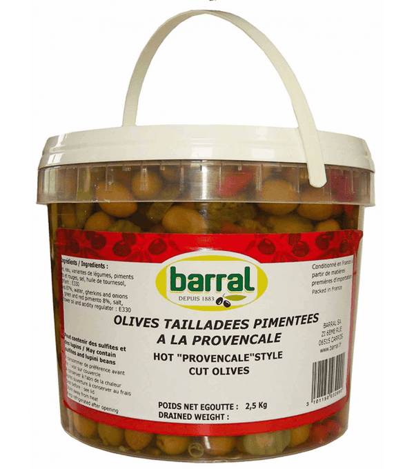 OLIVE TAILLADEE PIMENTEE A LA PROVENCALE SEAU 2.5KG OLIVE TAILLADEE PIMENTEE A LA PROVENCALE SEAU 2.5KG