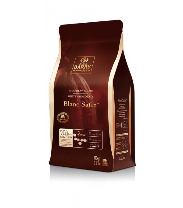 CHOCOLAT BLANC SATIN 29.2% CACAO PISTOLE CARTON 5KG CHOCOLAT BLANC SATIN 29.2% CACAO PISTOLE CARTON 5KG