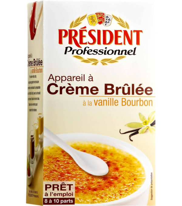 CREME BRULEE VANILLE BOURBON PRESIDENT - prix grossiste - cash-alimentaire.com
