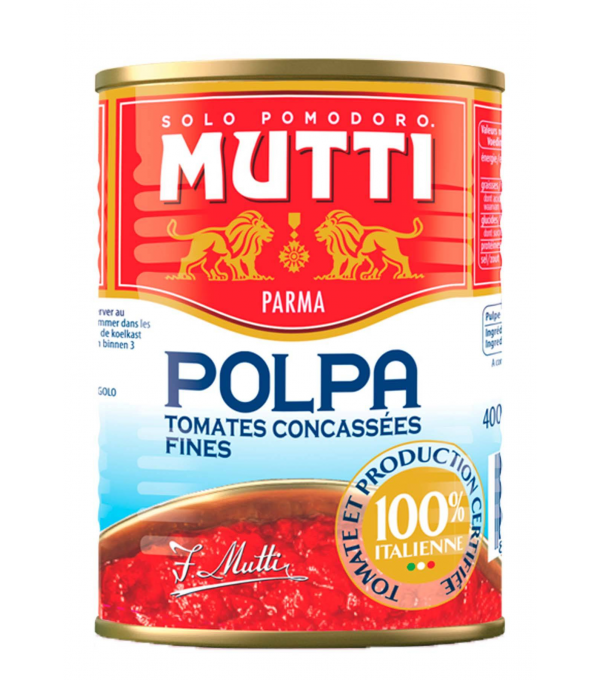 TOMATE POLPA CONCASSEE FINE MUTTI au prix de gros - cash-alimentaire.com
