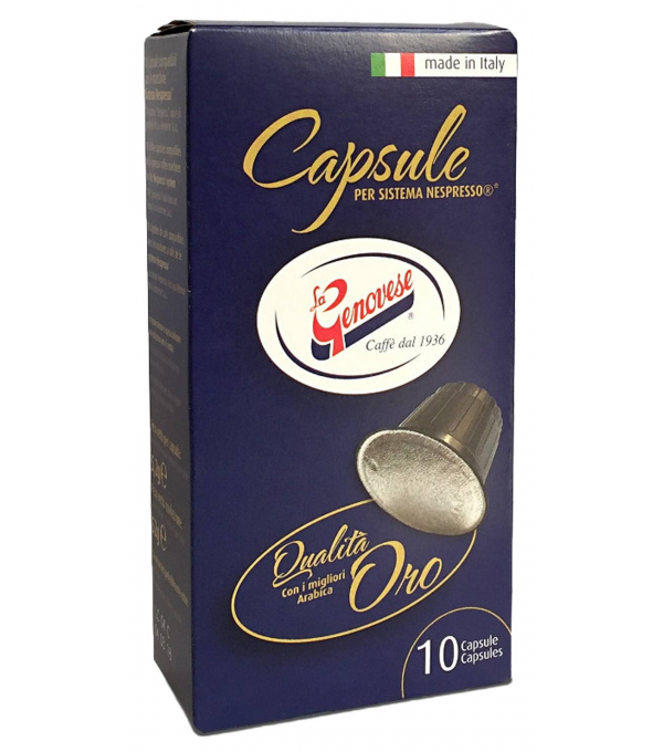 CAFE EXPRESSO BLUE GOLD CAPSULE NESPRESSO LA GENOVESE au prix de gros - cash-alimentaire.com
