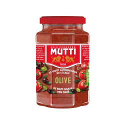 Fournisseur alimentaire de SAUCE TOMATE AUX OLIVES BOCAL MUTTI - cash-alimentaire.com
