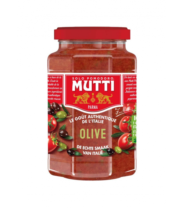 Fournisseur alimentaire de SAUCE TOMATE AUX OLIVES BOCAL MUTTI - cash-alimentaire.com
