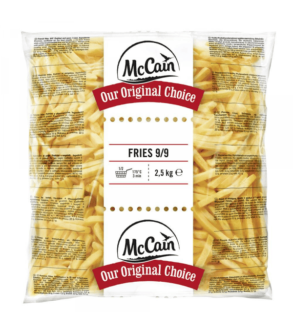 FRITE DE POMME DE TERRE 9/9 SACHET 2.5KG FRITE DE POMME DE TERRE 9/9 SACHET 2.5KG
