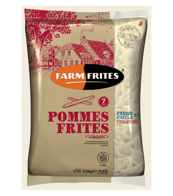 FRITE POMME DE TERRE 7/7MM SACHET 2.5KG BI-TEMPERATURE -18°/+4°C FRITE POMME DE TERRE 7/7MM SACHET 2.5KG BI-TEMPERATURE -18°/+4°C