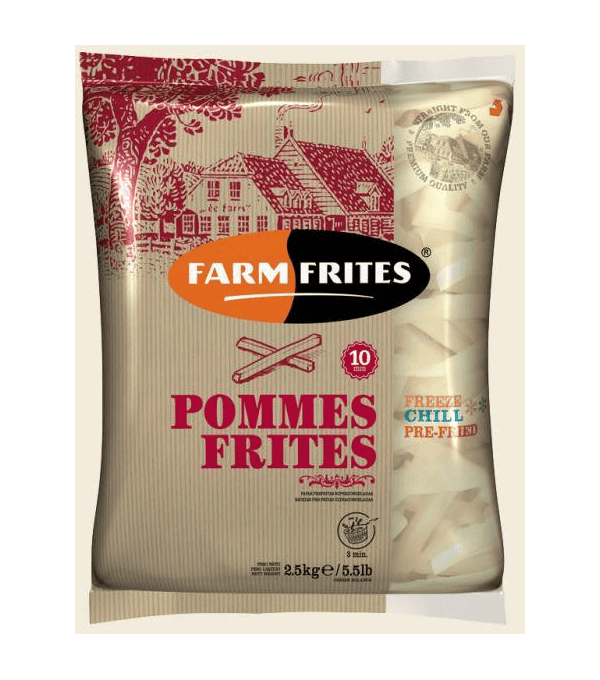 FRITE POMME DE TERRE 10/10MM SAC 2.5KG BI-TEMPERATURE -18°/+4°C FRITE POMME DE TERRE 10/10MM SAC 2.5KG BI-TEMPERATURE -18°/+4°C