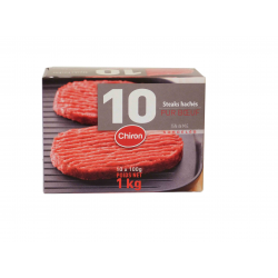 Vente ne gros de STEACK HACHE 100GR CHIRON - cash-alimentaire.com
