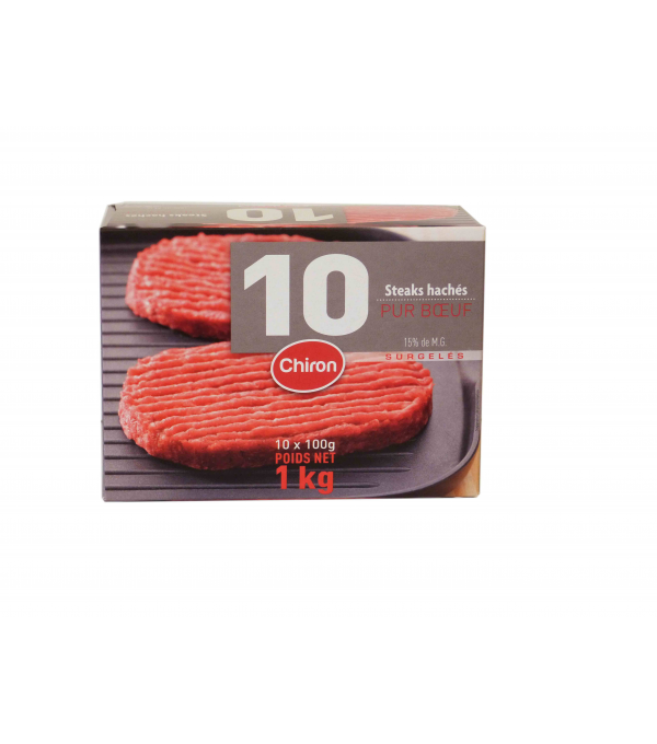 Vente ne gros de STEACK HACHE 100GR CHIRON - cash-alimentaire.com
