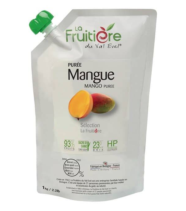 Distributeur alimentaire de PUREE DE MANGUE FRAIS LA FRUITIERE - cash-alimentaire.com
