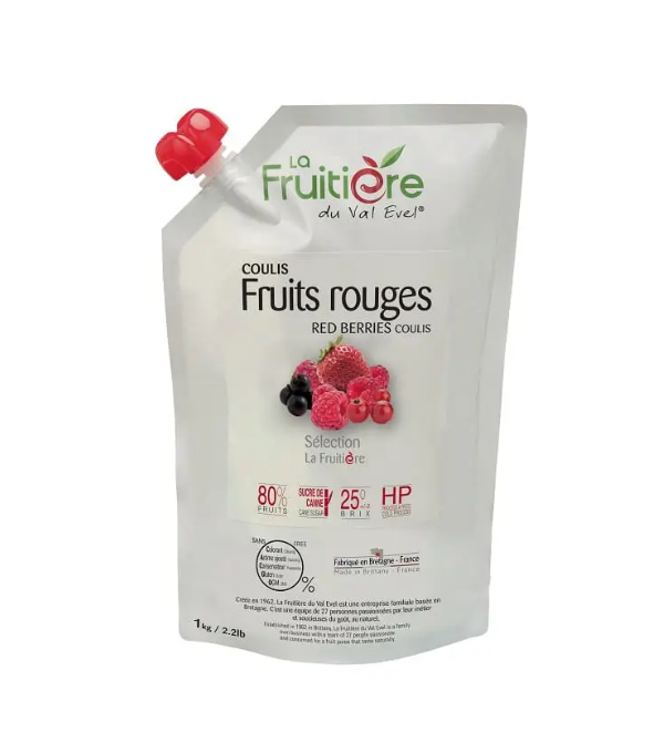 Distributeur alimentaire de COULIS FRUITS ROUGES FRAIS LA FRUITIERE - cash-alimentaire.com
