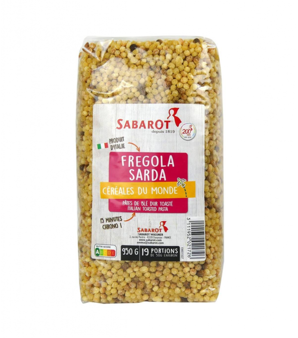 FREGOLA SARDA SACHET 950GR SABAROT - prix grossiste - cash-alimentaire.com
